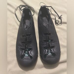 Black Leather Irish Dance Soft Shoes size 4.5